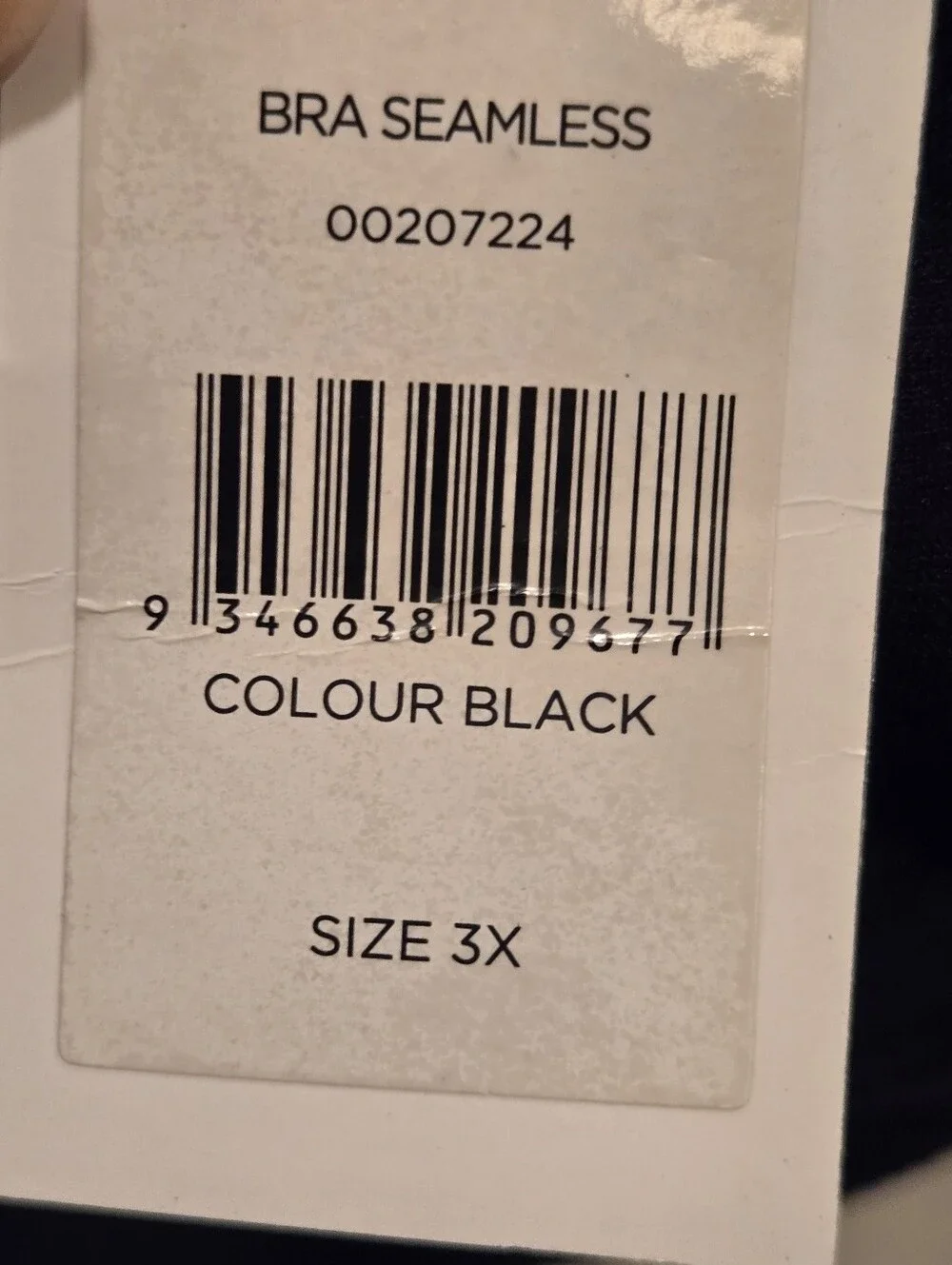 Avenue Body Seamless Wire-Free Bra Black Size 3X NWT Plus Size